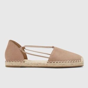Eileen Fisher Lee Leather Espadrille Flats Stretch Straps Size 10